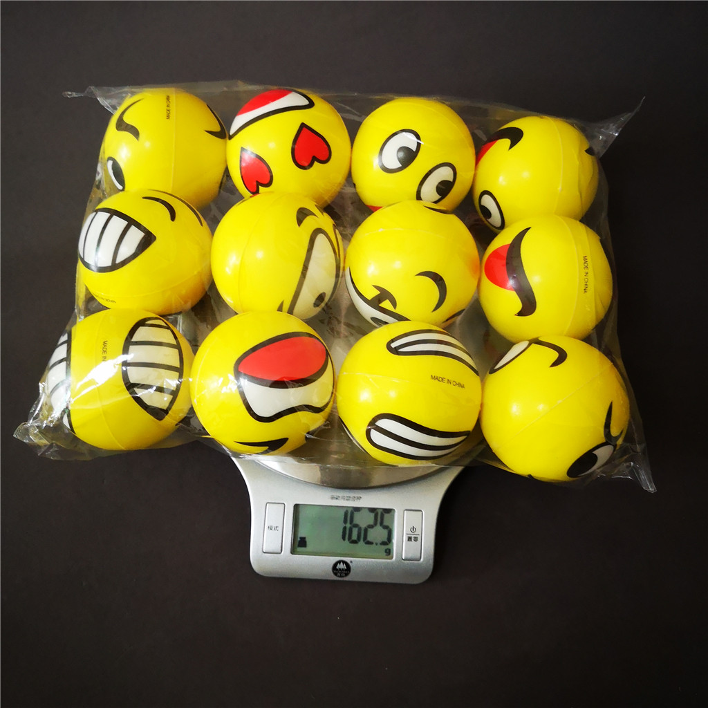 6cm bouncing anti stress novelty emojis funny pu foam balls Xiamen
