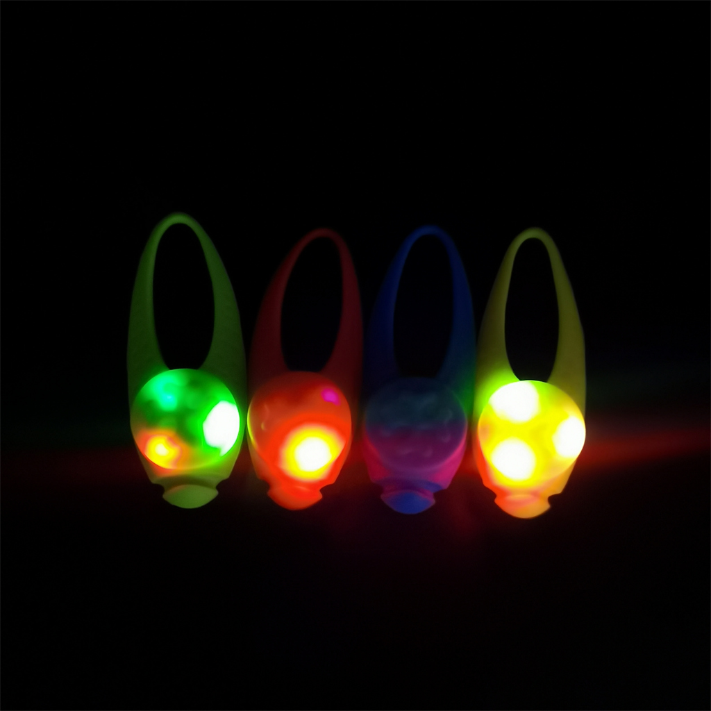Silicone Dog LED Clip on pet Collar Night Safety Flash Light Pet Clip