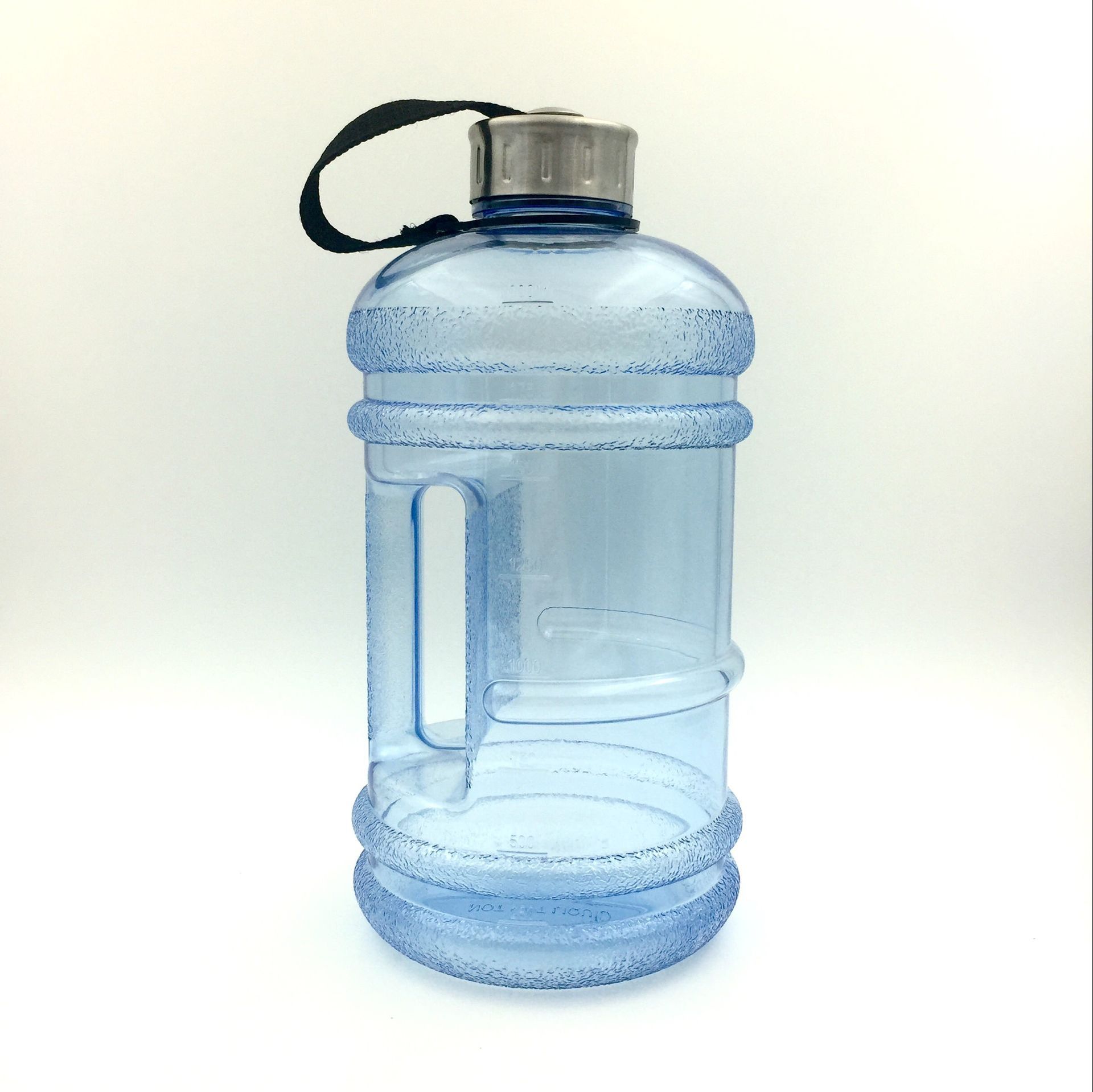sport gym half gallon petg water bottle with side handle