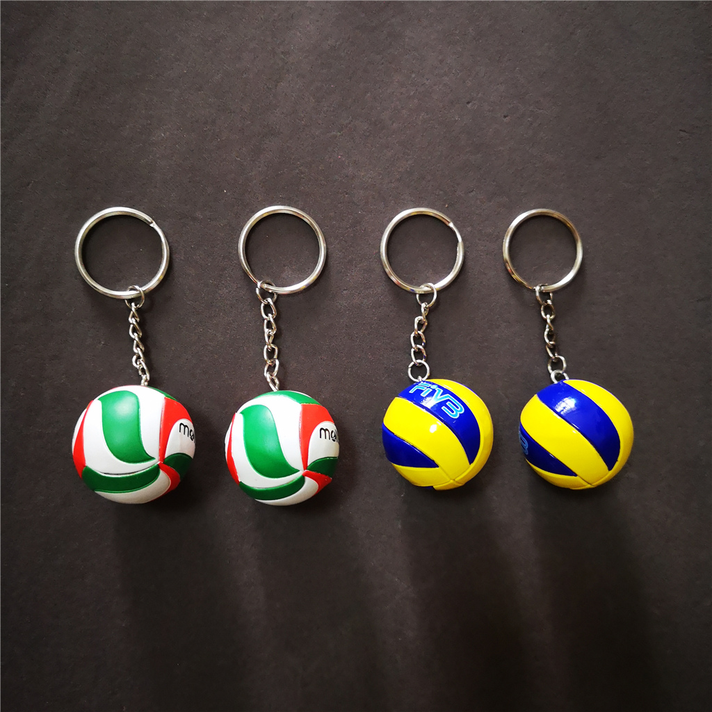 wholesale cheap 3d plastic volleyball keychains Xiamen Sunglan Imp
