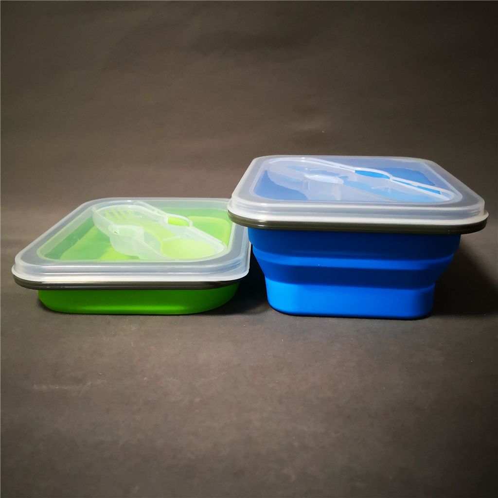 600ml kids silicone Collapsible lunch box bento - Xiamen Sunglan Imp
