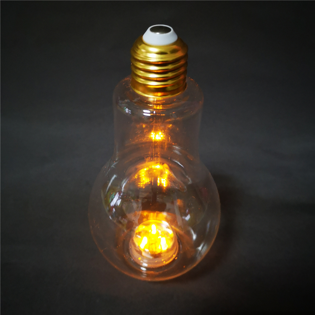 400ML LED flashing PET light Bulb shape drinking cup Xiamen Sunglan Imp. & Exp.Co.,LtdLeading